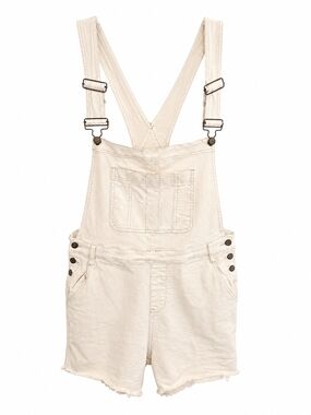 Judy Blue Cream Short Denim Overalls